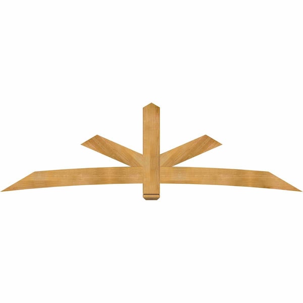 Ekena Millwork Alberta Rough Sawn Timber Gable Bracket, Western Red Cedar, 108"W x 31 1/2"H x 4"D x 6"F, 7/12 Pitch GBW108X31X0406ALB00RWR - main
